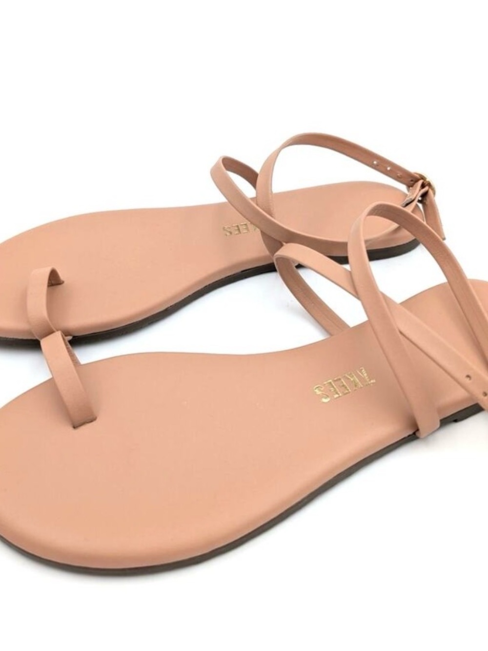 Tkees Phoebe Crossover Flat Sandals in Tan 5